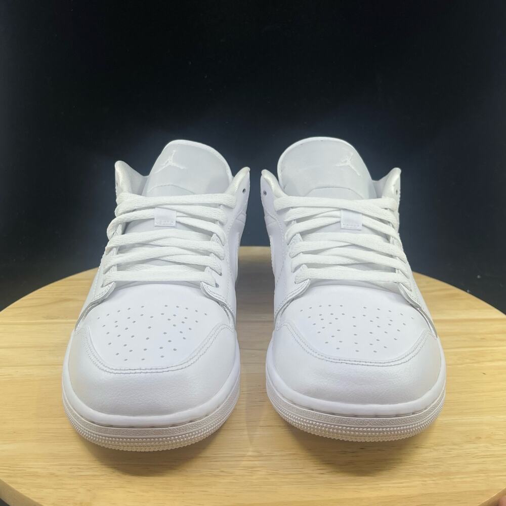 NIKE AIR JORDAN 1 LOW RETRO 1 LOW WHITE "TRIPLE WHITE" SZ 8.5 Wmns [DV0990-111] - Picture 3 of 9